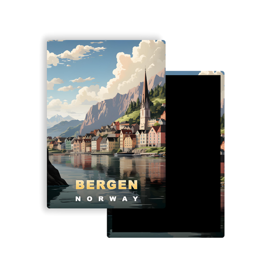 M707 Magnets Affiches de Voyage Europe - Bergen Norvege