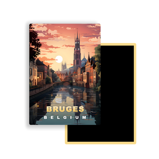 M712 Magnets Affiches de Voyage Europe - Bruges Belgique