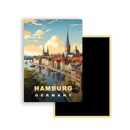 M729 Magnets Affiches de Voyage Europe - Hambourg Allemagne