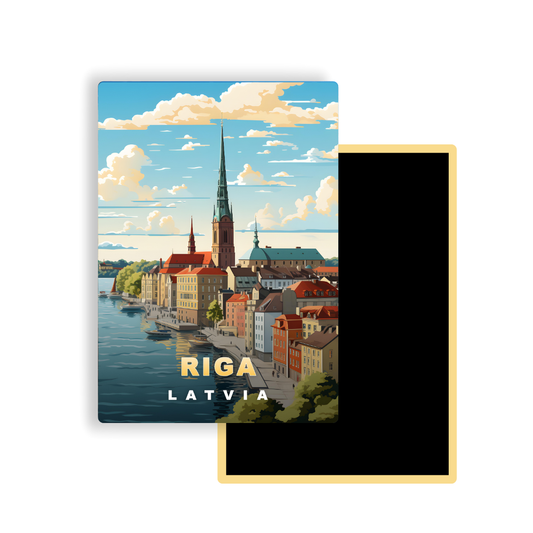 M754 Magnets Affiches de Voyage Europe - Riga Lettonie