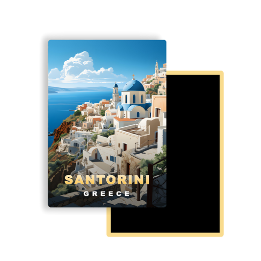 M759 Magnets Affiches de Voyage Europe - Santorin Grèce