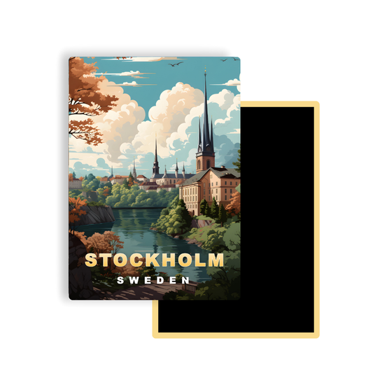 M763 Magnets Affiches de Voyage Europe - Stockholm Suède