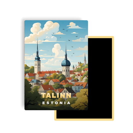 M766 Magnets Affiches de Voyage Europe - Tallinn Estonie