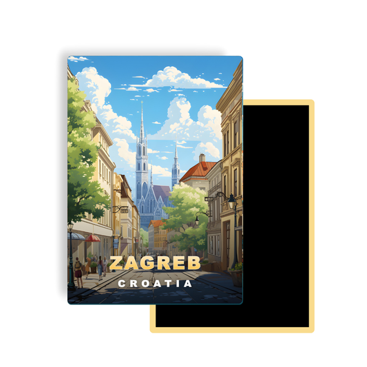 M777 Magnet Affiche de Voyage Europe - Zagreb Croatie