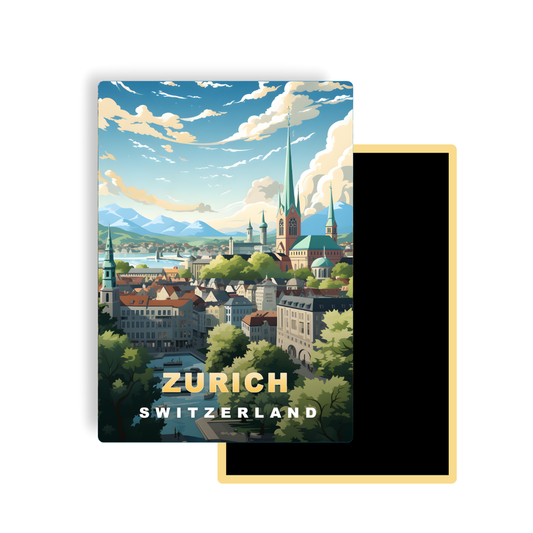 M778 Magnet Affiche de Voyage Europe - Zurich Suisse