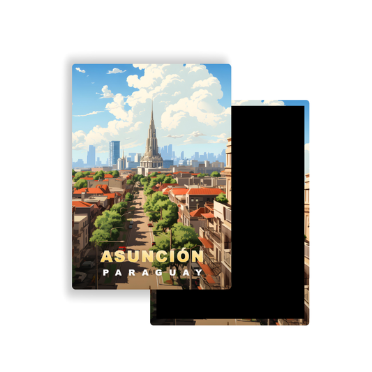 M780 Magnet Affiche de Voyage Monde - Asuncion Paraguay