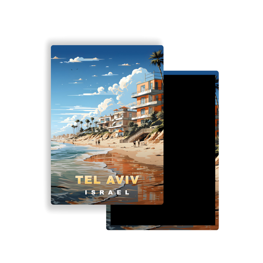 M781 Magnet Affiche de Voyage Monde - Tel Aviv - Israël