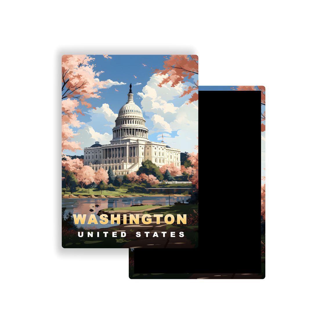 M783 Magnet Affiche de Voyage Monde - Washington - Etats-unis