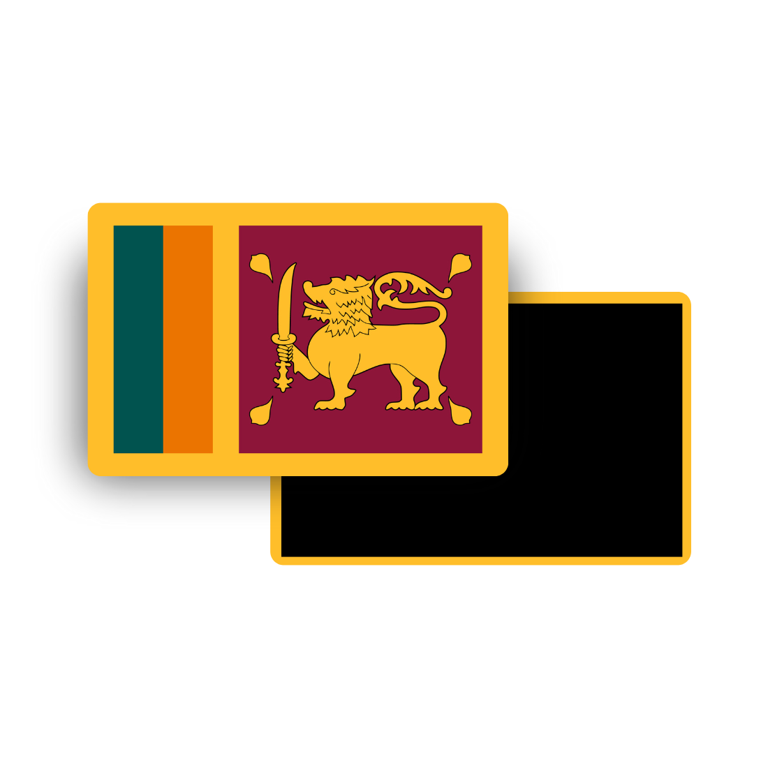 M926 Magnet Drapeau Pays du Monde - Sri Lanka