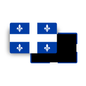 M946 Magnet Drapeau Pays du Monde - Québec