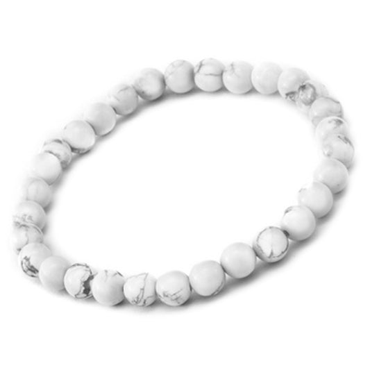 Bracelet Howlite 6 mm