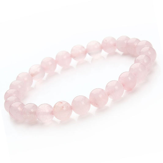 Bracelet quartz rose 8 mm