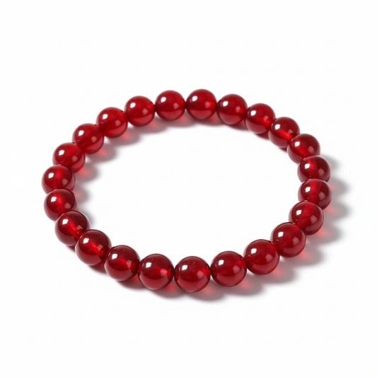 Bracelet Cornaline foncé 8 mm