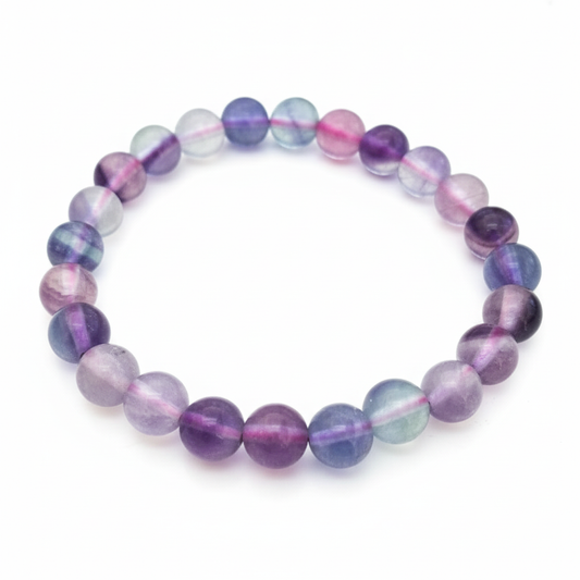 Bracelet Fluorite Rainbow 8 mm