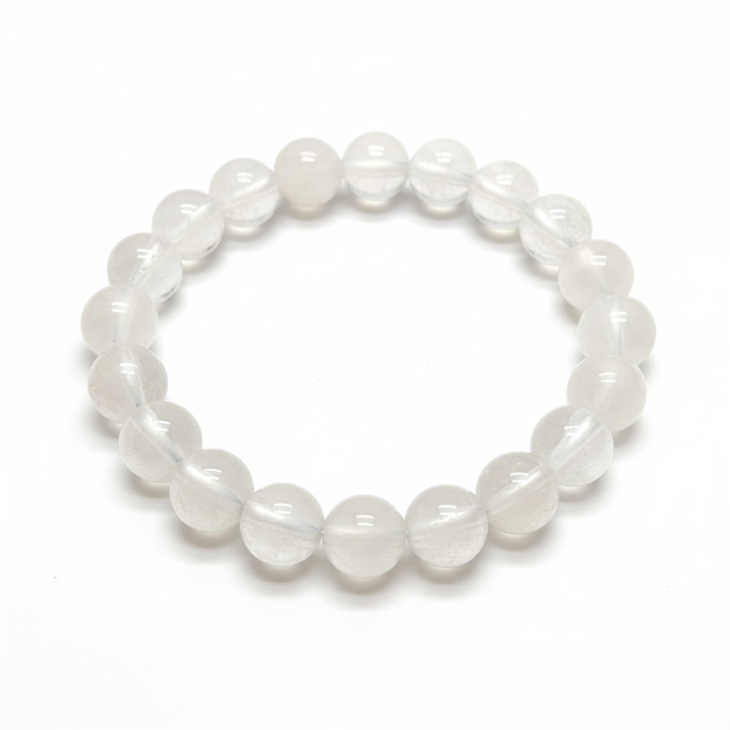 Bracelet Quartz blanc 8 mm