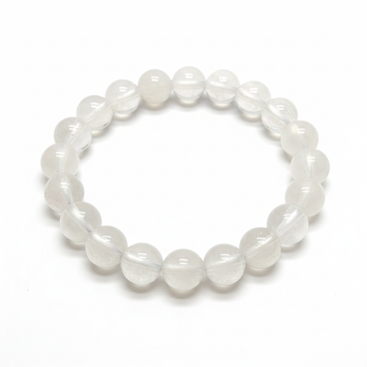 Bracelet Quartz blanc 8 mm