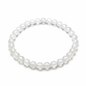 Bracelet Quartz blanc 6 mm