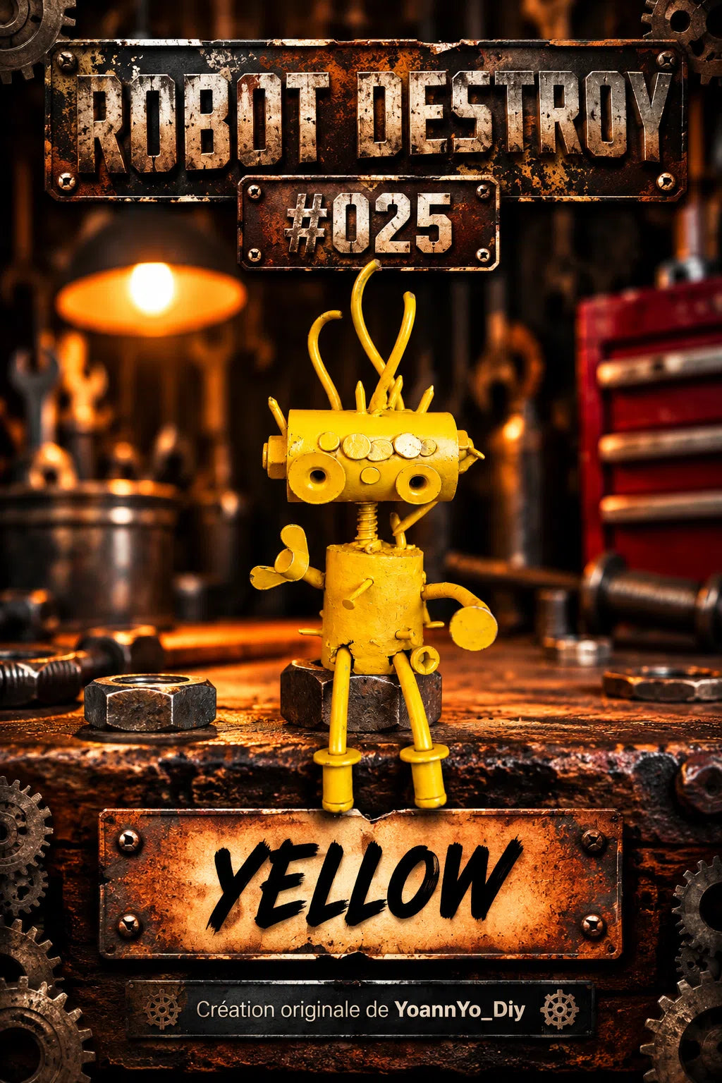 Robot Destroy numéro 025 — YELLOW